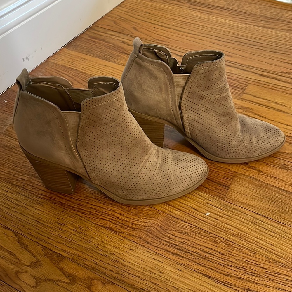 Beige Ankle Booties